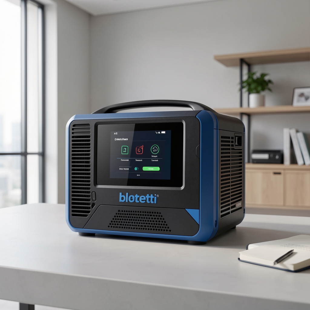 Bluetti AC200P büyük kapasiteli enerji istasyonu devre dışı renk ekranı ve kompakt tasarım