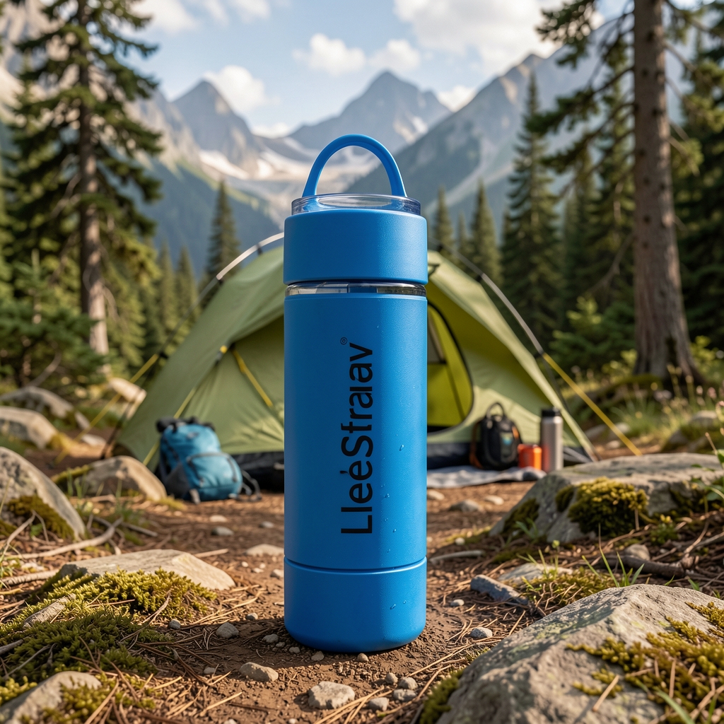 LifeStraw kişisel su arıtma borusu trekking kamp outdoor plastik kompakt form mavi
