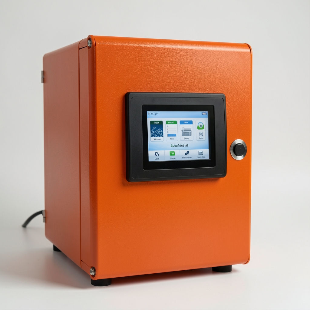 Jackery Explorer 500 taşınabilir enerji istasyonu turuncu kasa ve LCD gösterge paneli