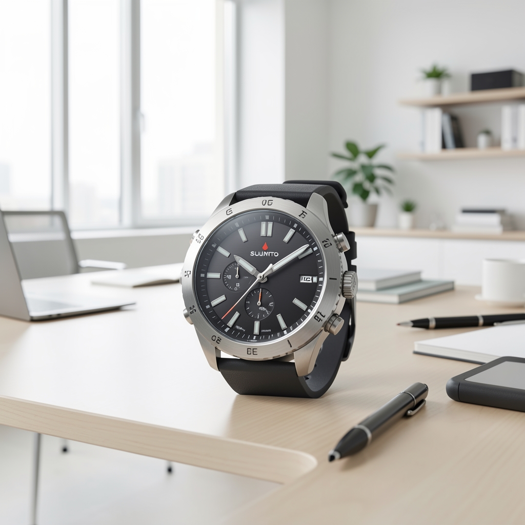 Suunto 9 Peak Pro ince profilli trekking saati çelik kasa detayı